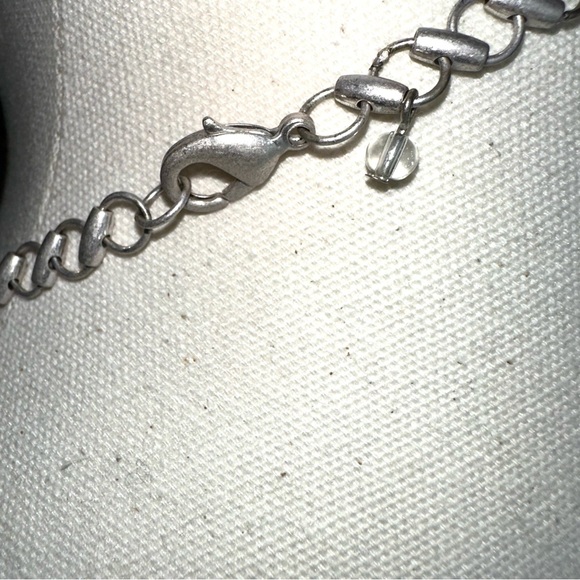 Pewter Chain Necklace w/ Metallic Beads | Brushed Silvertone | LOFT - Picture 4 of 10